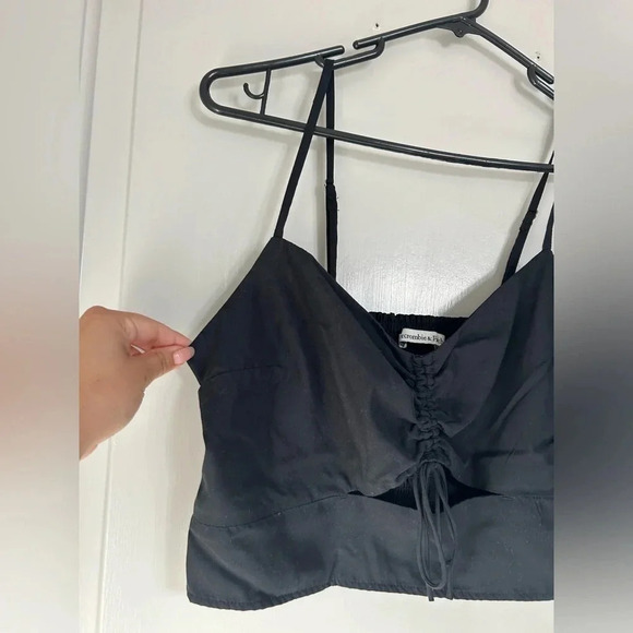 Abercrombie & Fitch | Black Lace Satin Tank size medium - Picture 3 of 7